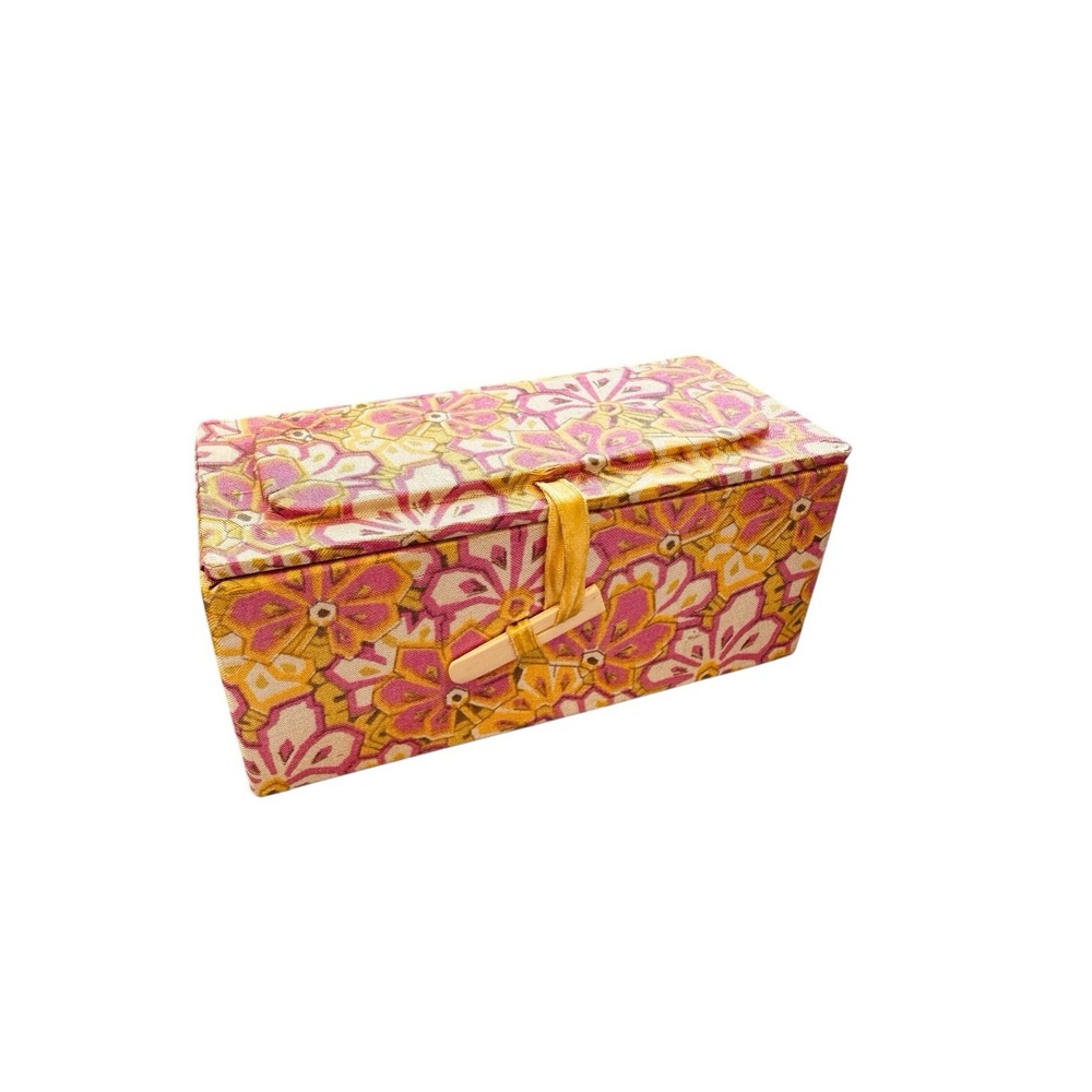 Vintage Houbigant Perfume Bottle Casket. Box Only Pink Floral‎ Box France